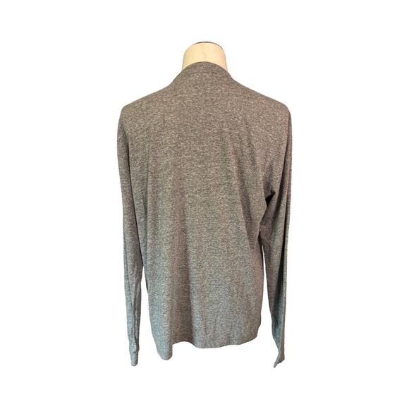 John Elliott Long Sleeve Tee 2 Heather Gray Made in USA Crew Neck Soft Stretch - Picture 6 of 8